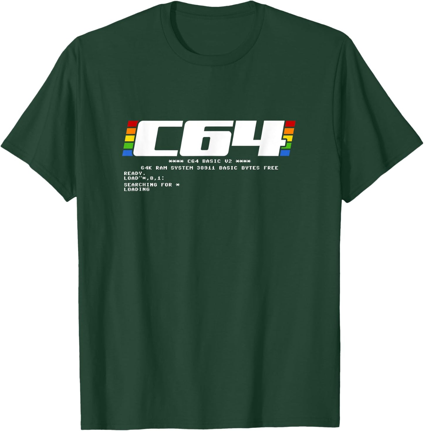 Retro Gaming Console C64 Computer Ready T-Shirt - T-Shirt | Forest