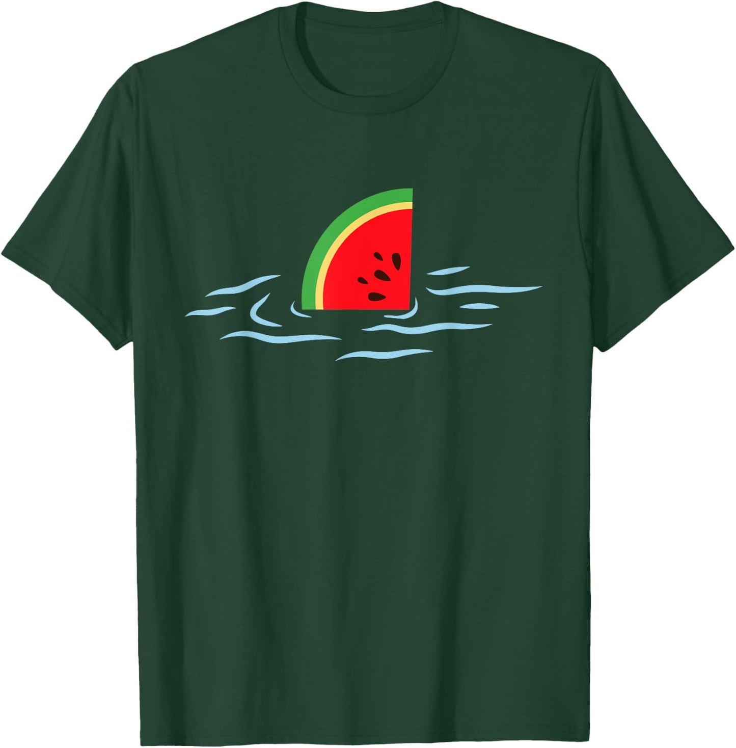 Watermelon Shark Fin T-Shirt - T-Shirt | Forest