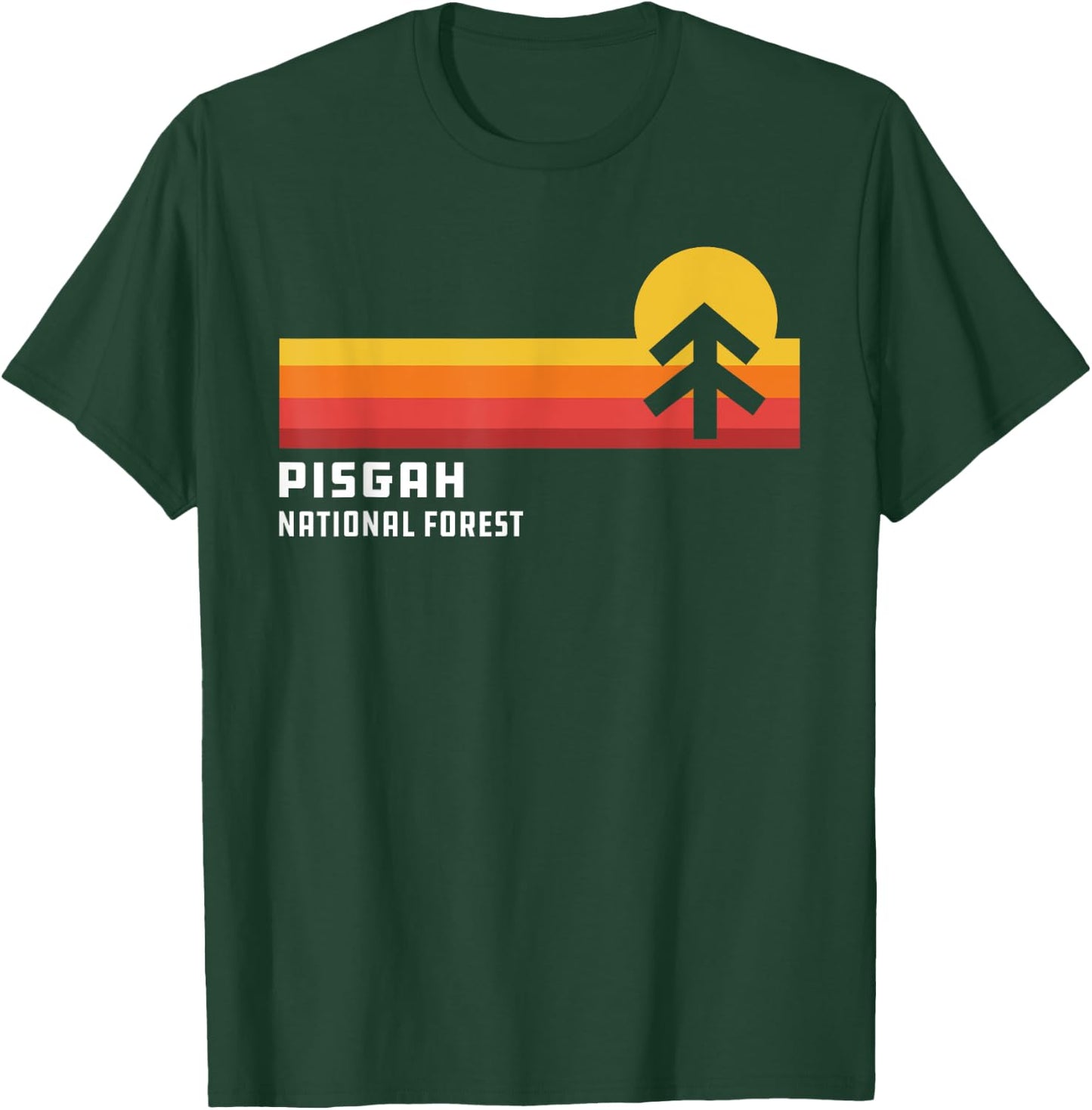 Retro Sunset Pisgah National Forest Asheville North Carolina T-Shirt - T-Shirt | Forest