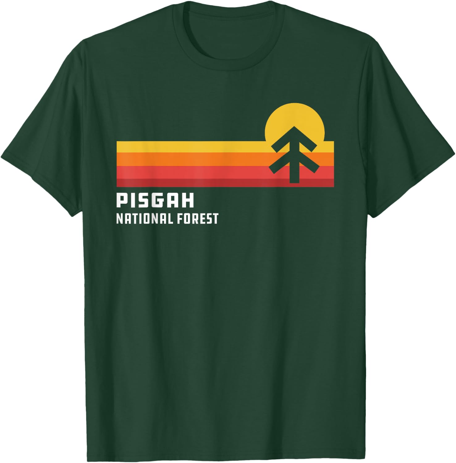 Retro Sunset Pisgah National Forest Asheville North Carolina T-Shirt - T-Shirt | Forest