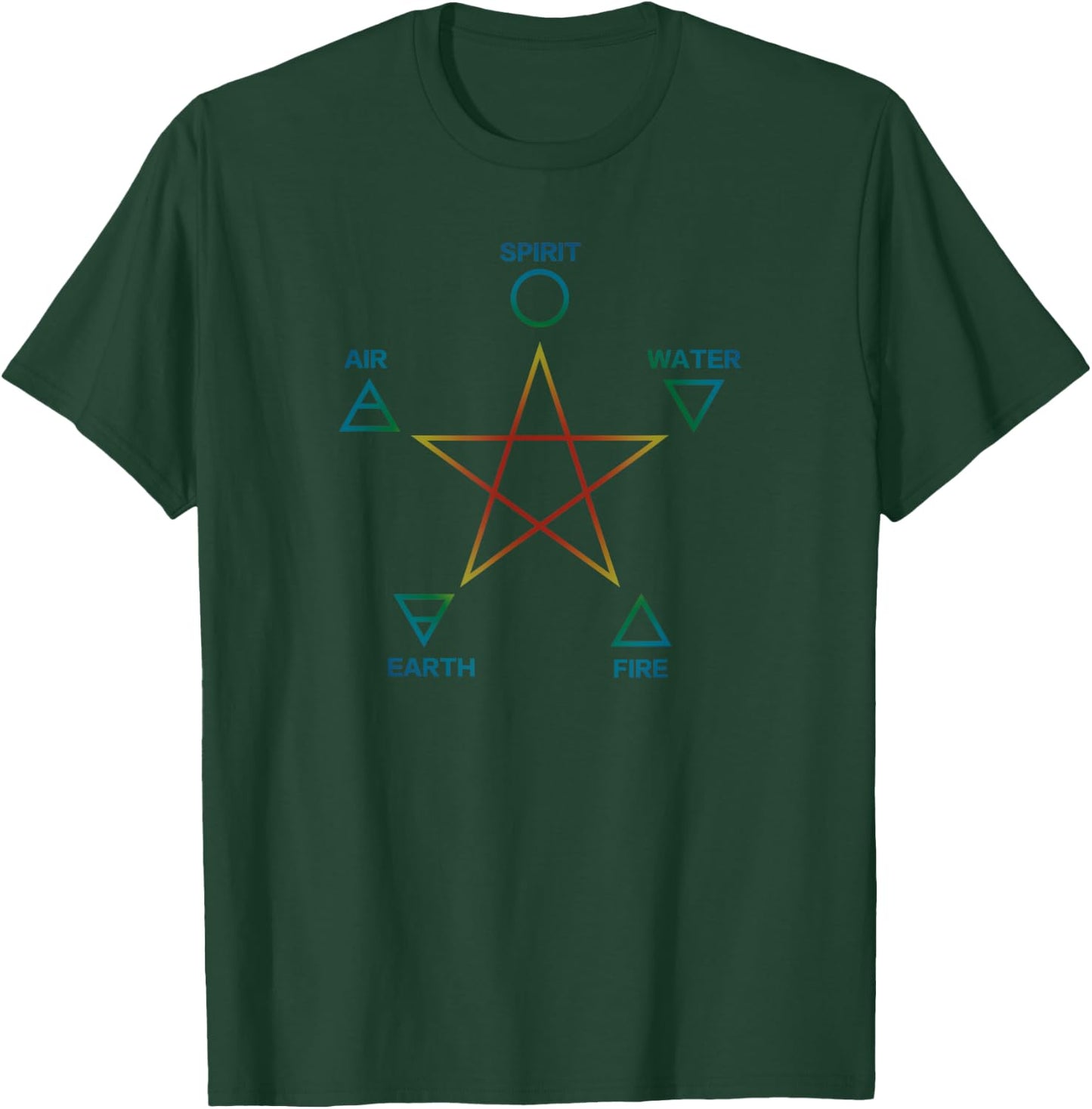 Elements, pentagram, symbol, alchemy, spirituality, magic T-Shirt - T-Shirt | Forest