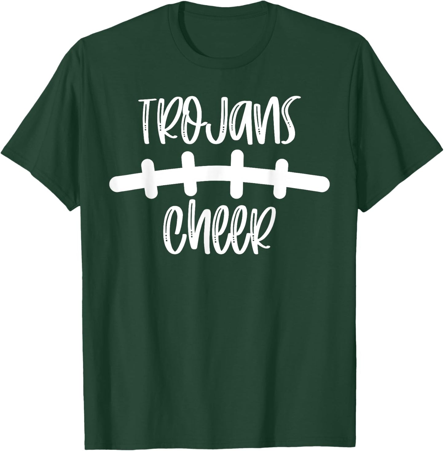 Trojans Cheer School Spirit Football Team Mascot Game Night T-Shirt - T-Shirt | Forest