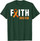 Leukemia Warrior Faith Fear God Leukemia Cancer Awareness T-Shirt - T-Shirt | Forest