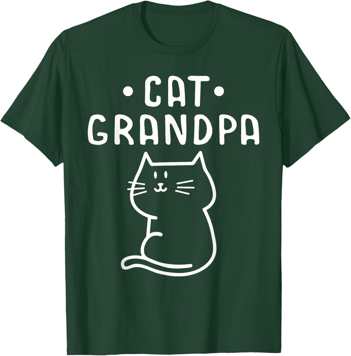 Meow Cat Grandfather Best Grandpa Ever Grandparents Day Men Women T-Shirt - T-Shirt | Forest