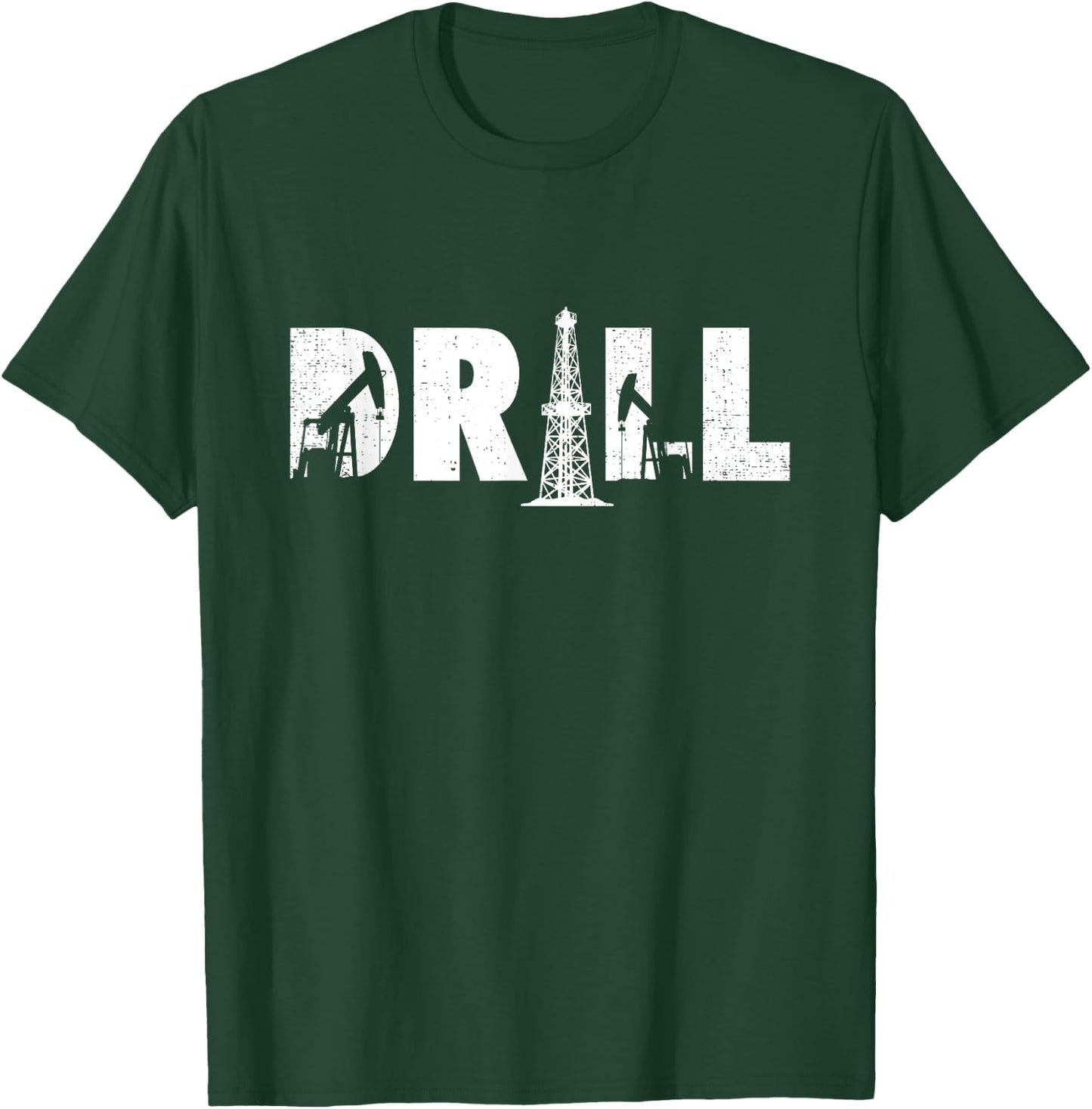 Oil Rig Drill Oilfield Worker Oildrilling Man Oilman Driller T-Shirt - T-Shirt | Forest