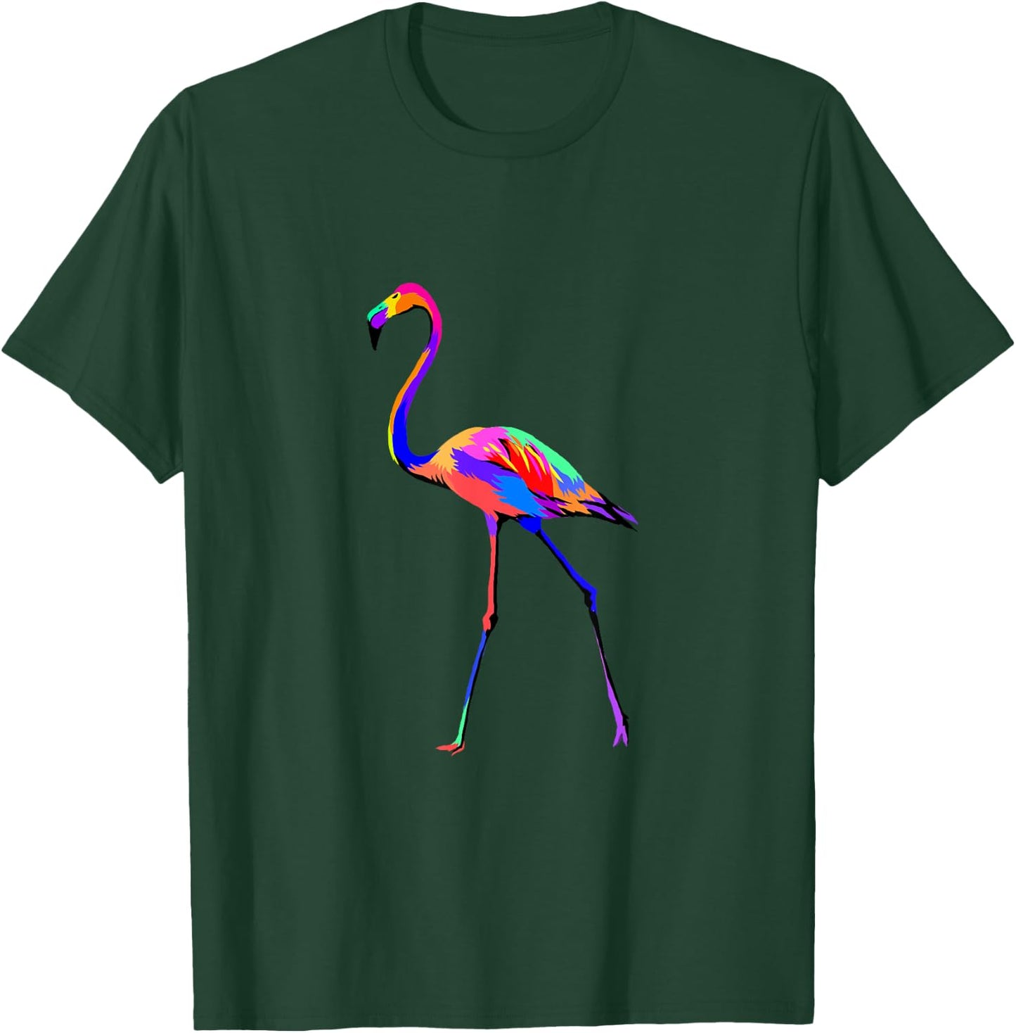 Pop Art Flamingo Shirt Colorful Animal Bird Lover Birder T-Shirt - T-Shirt | Forest