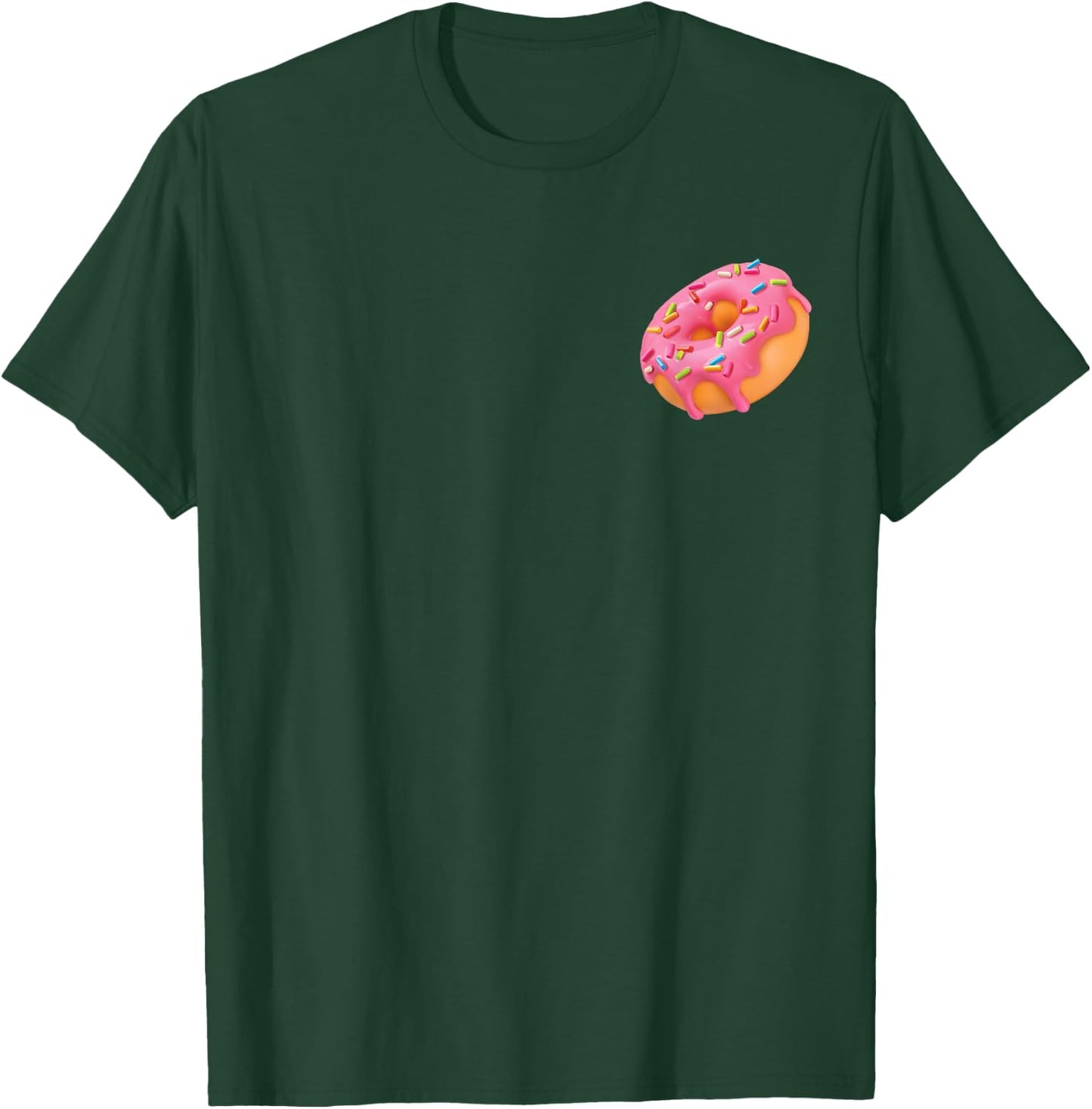Pink Sprinkle Donut Pocket Doughnut Lovers Funny Foodie Food T-Shirt - T-Shirt | Forest