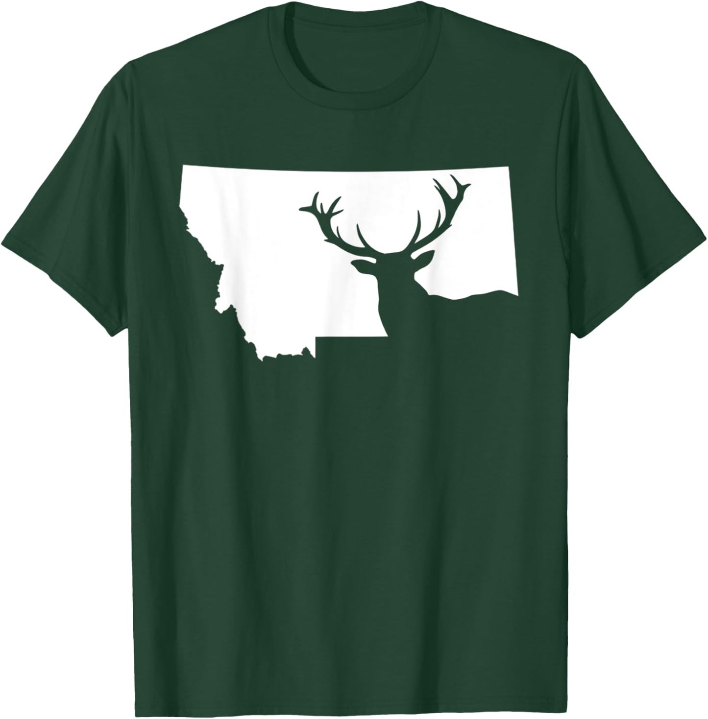 Montana Elk Hunting Cool Montana Hunters Hunting T-Shirt - T-Shirt | Forest