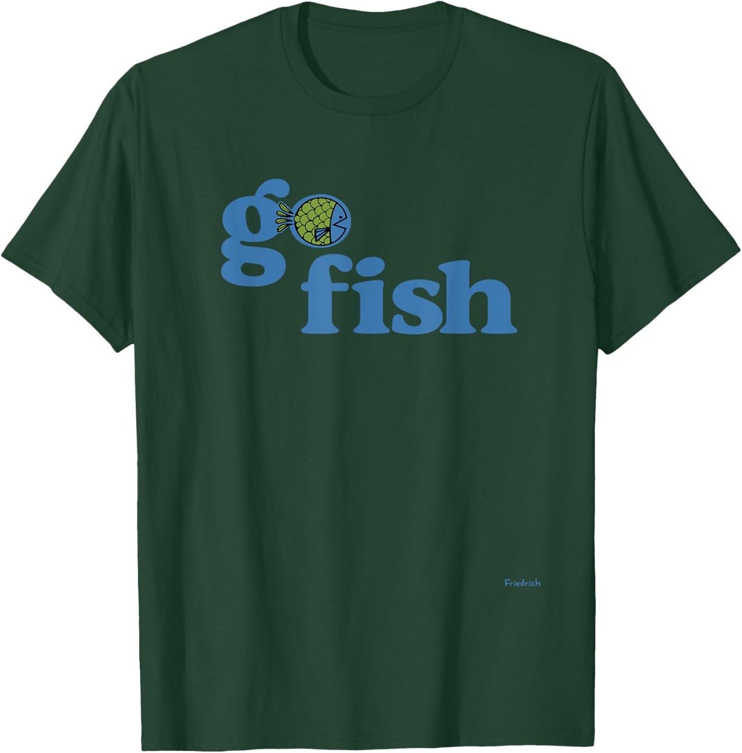 Fishing Go Fish - Kids - Black - Small - Short Sleeve - - Classic Fit - Modern - Game - Beach - Fishing Themed T-Shirt - T-Shirt | Forest