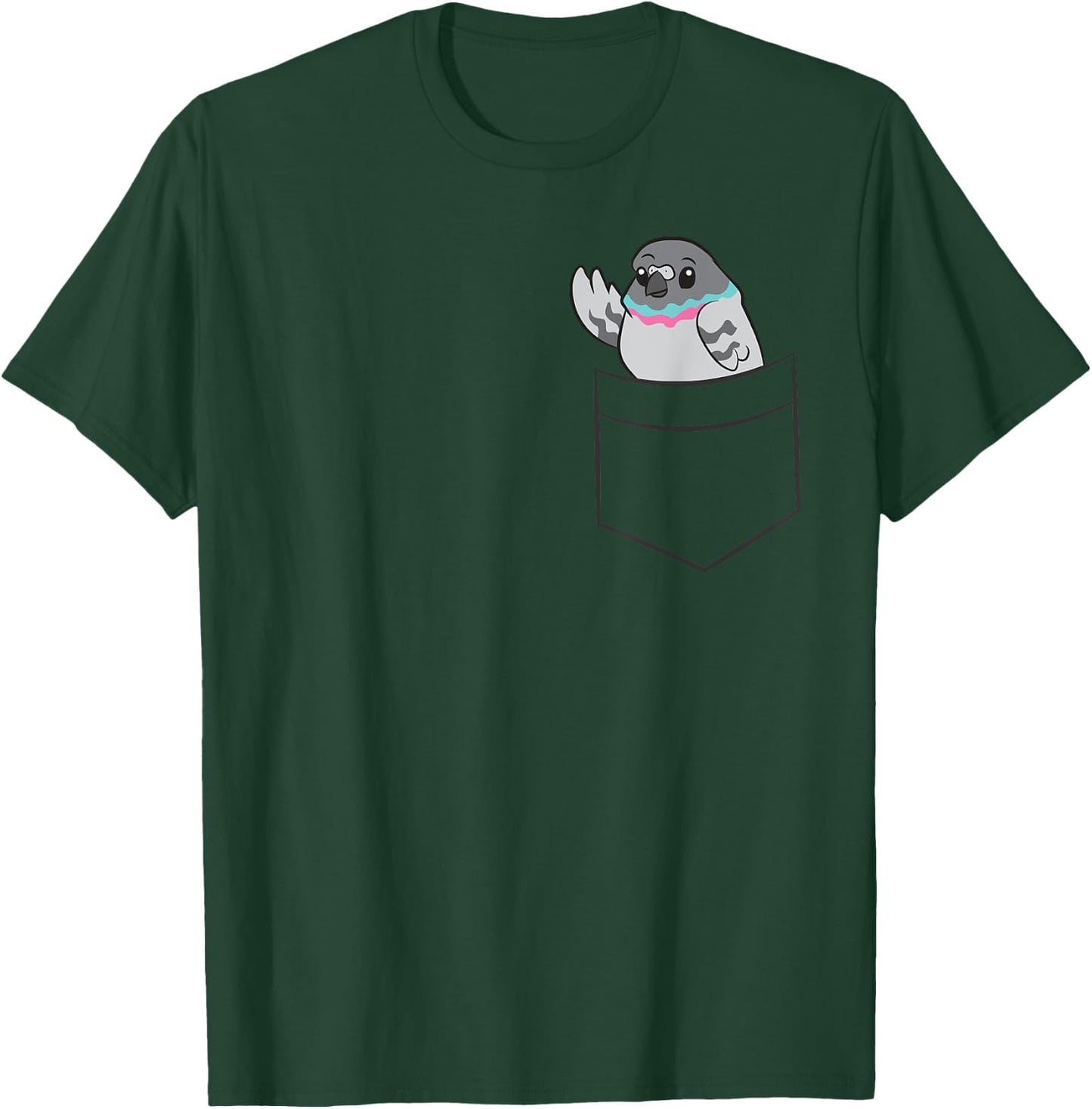 Pigeon Lover Pigeon In a Pocket T-Shirt - T-Shirt | Forest
