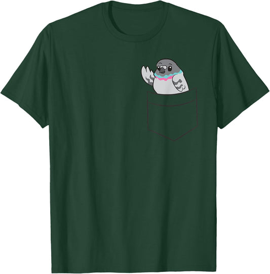 Pigeon Lover Pigeon In a Pocket T-Shirt - T-Shirt | Forest