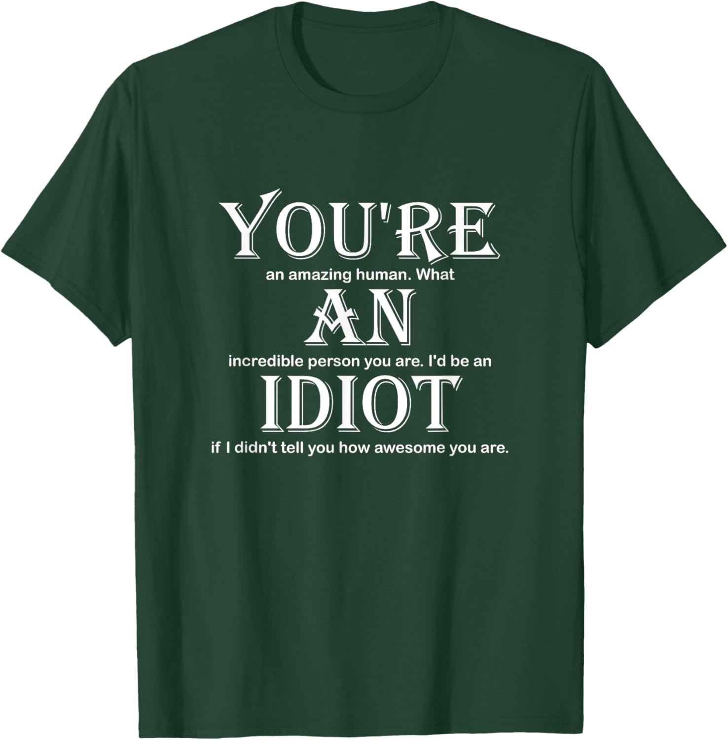 You're An Idiot Funny T-Shirt - T-Shirt | Forest