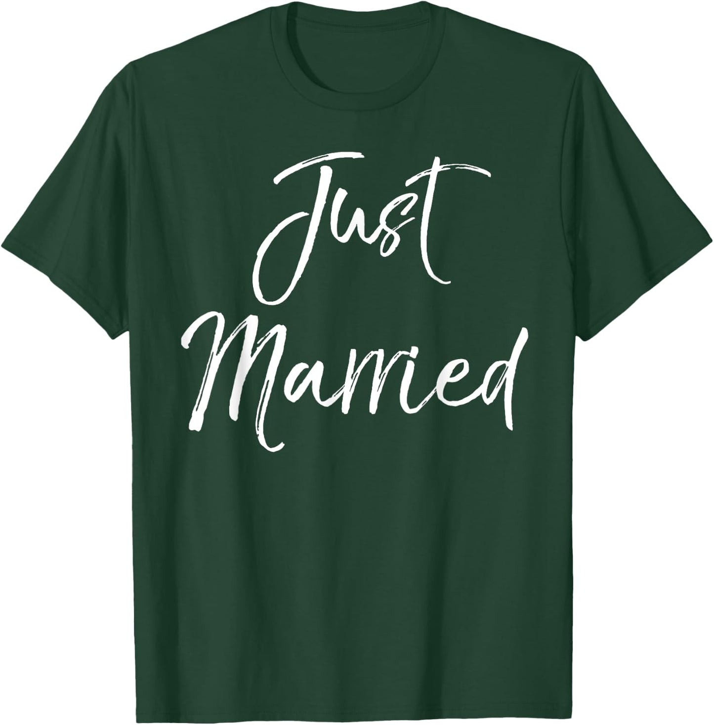Just Married Shirt Cute Wedding Shirt for Couples After T-Shirt - T-Shirt | Forest