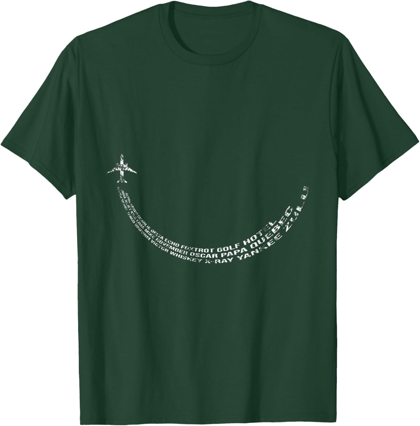Aviation Airplane Pilot Gift - Men's Black Short Sleeve Classic Fit Pilot - Small T-Shirt - T-Shirt | Forest