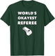 Funny Referee - World's Okayest Referee - Black, Small, Adult, , Short Sleeve, Classic Fit, Polyester 100%, Sports, Basketball, Soccer, Christmas, Birthday, Referee T-Shirt - T-Shirt | Forest