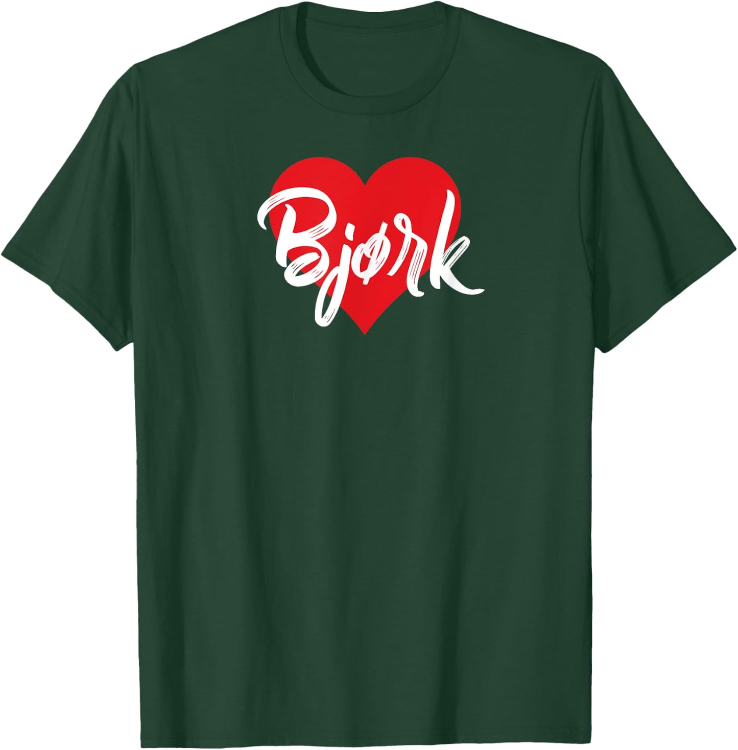 Ich Liebe Bjørk First Name Love Heart T-Shirt - T-Shirt | Forest