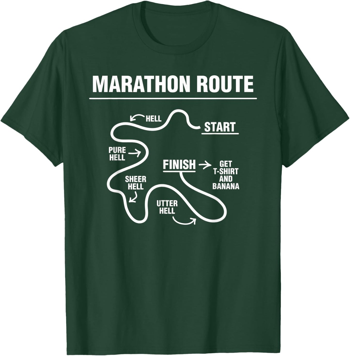 Funny Marathon T-Shirt - T-Shirt | Forest