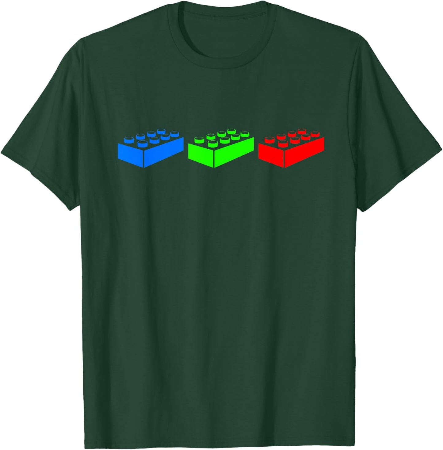 Building Blocks Bricks Master Builder Engineer Construction Small T-Shirt - T-Shirt | Forest
