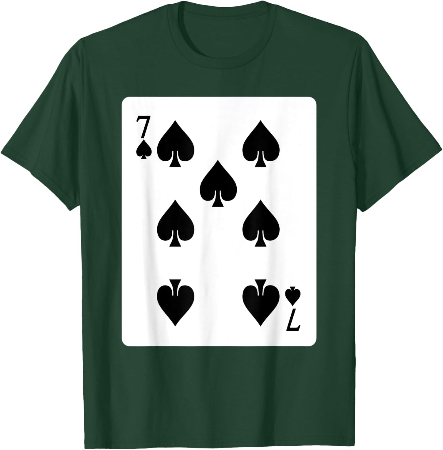 Seven Of Spades Playing Card Group Costume Poker Player T-Shirt - T-Shirt | Forest