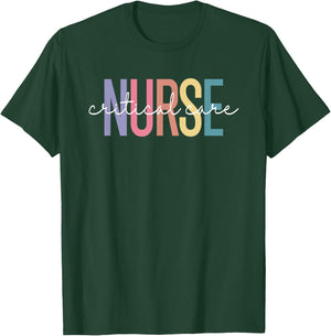 Critical Care Nurse CC Nurse RN Intensive Care ICU Nursing T-Shirt - T-Shirt | Forest