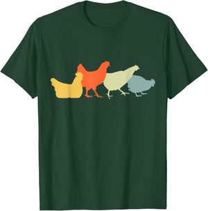 Retro Chickens T-Shirt - T-Shirt | Forest