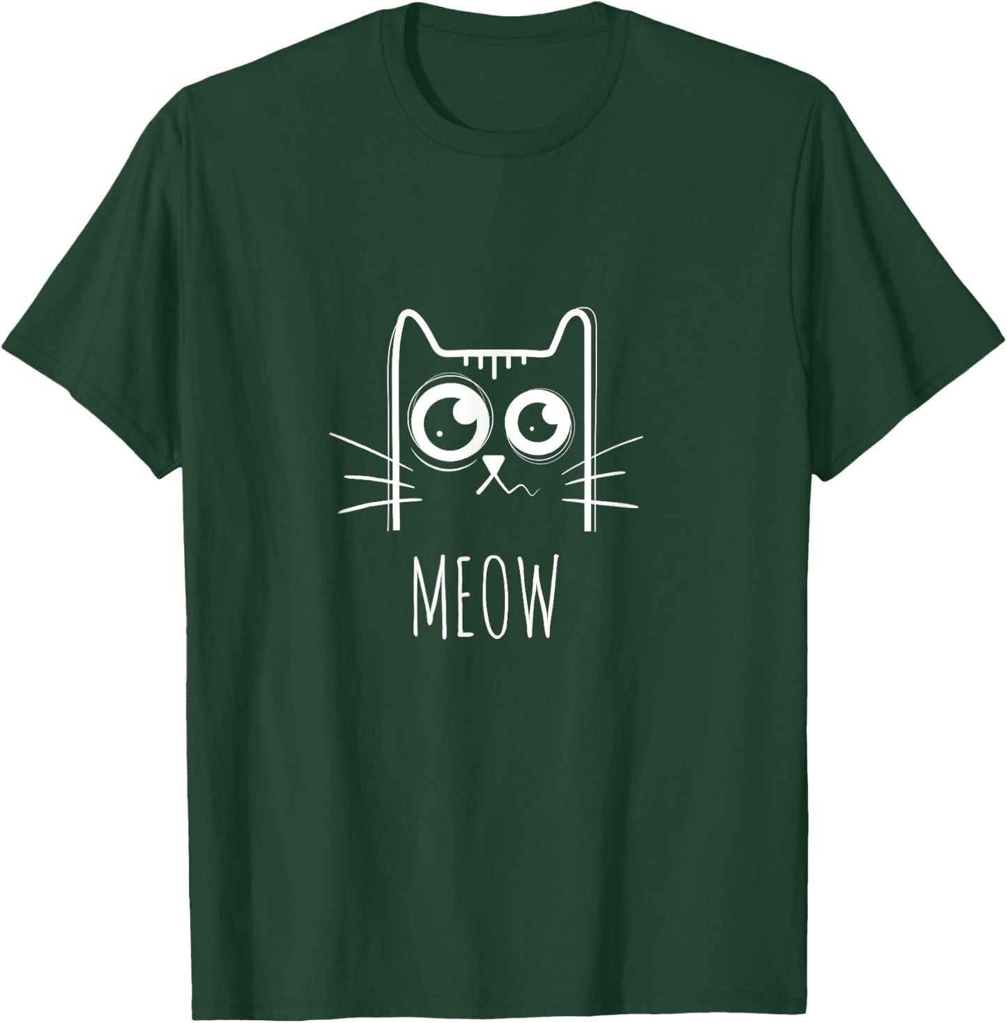 Meow Cat Meow Kitty Cute Cats Mom And Cat Dad Women T-Shirt - T-Shirt | Forest
