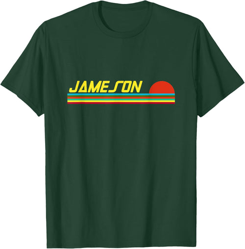 Jameson First Name Logo Retro Sunset Surfer Style Jameson