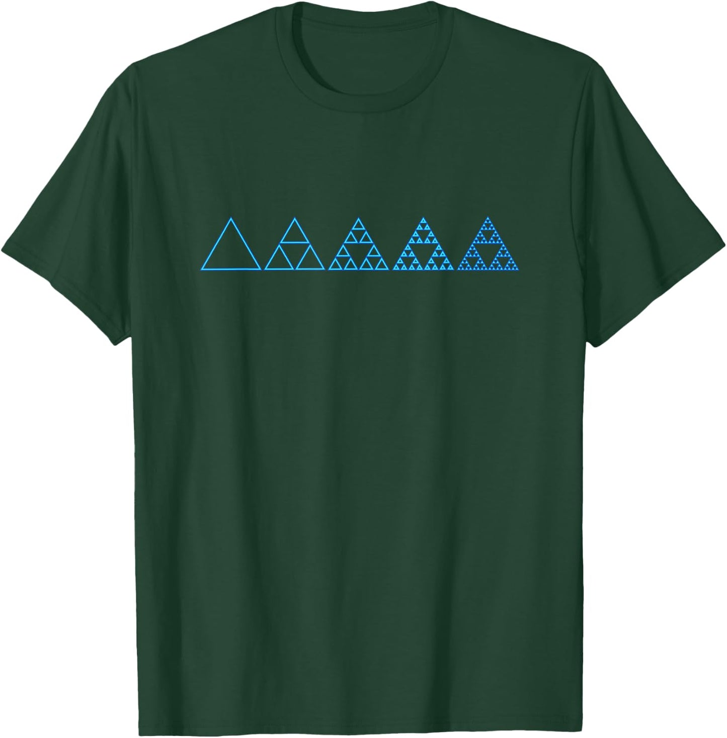 Sierpinski Triangle Fractal Geometry Math Math Matrix T-Shirt - T-Shirt | Forest