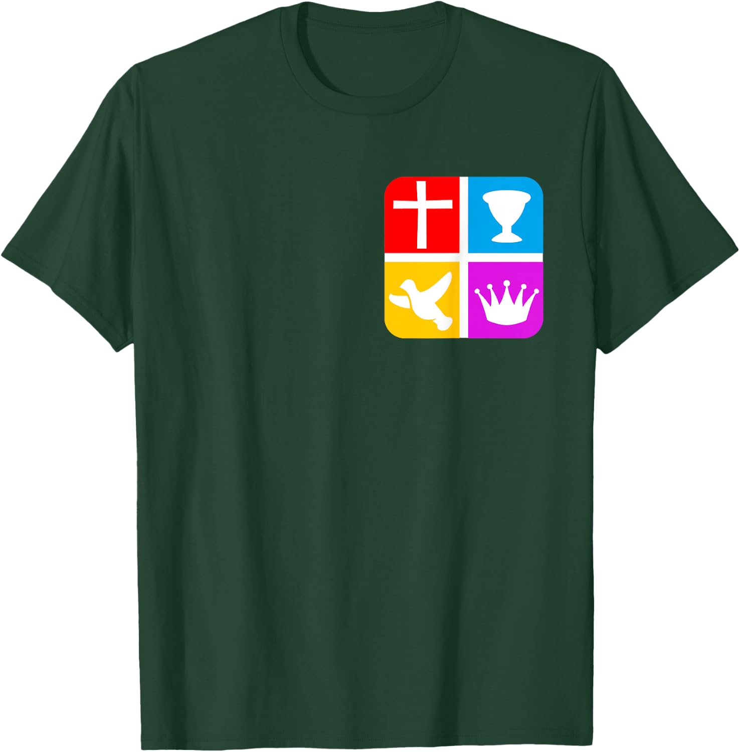 Foursquare Gospel Pentecostalism Church Logo Christianity T-Shirt - T-Shirt | Forest
