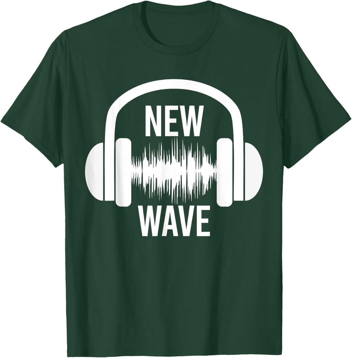New Wave Headphone Music Graphic Design T-Shirt - T-Shirt | Forest