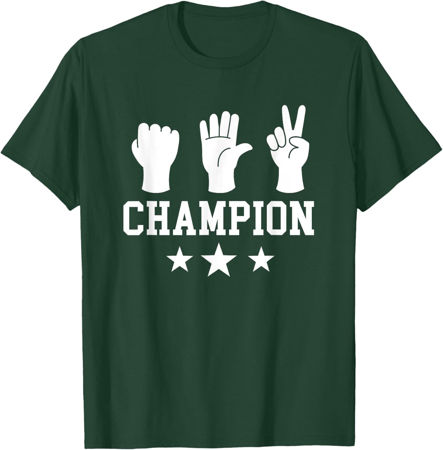 Rock Paper Scissors Champion Useless Talent Winner T-Shirt - T-Shirt | Forest