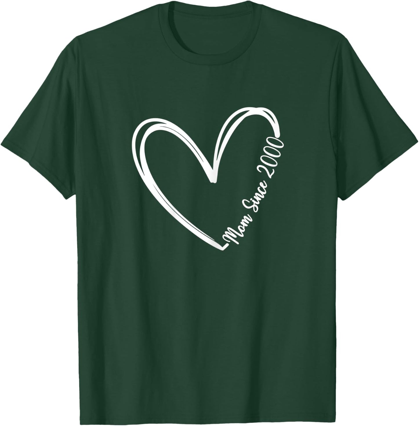 Mom Since 2000 Heart for Mom, Mother Day Women T-Shirt - T-Shirt | Forest
