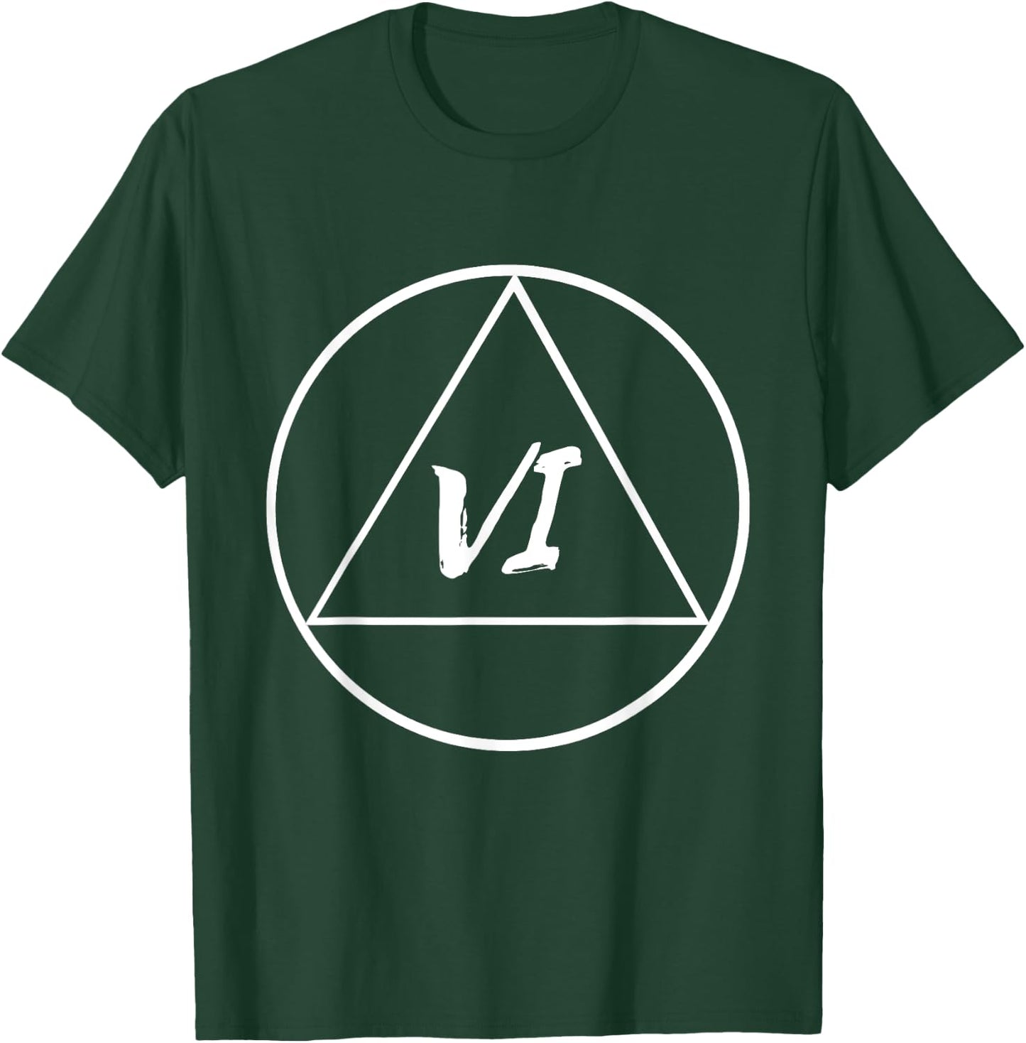 Sobriety Anniversary 6 Years Alcoholic Recover Sober T-Shirt - T-Shirt | Forest