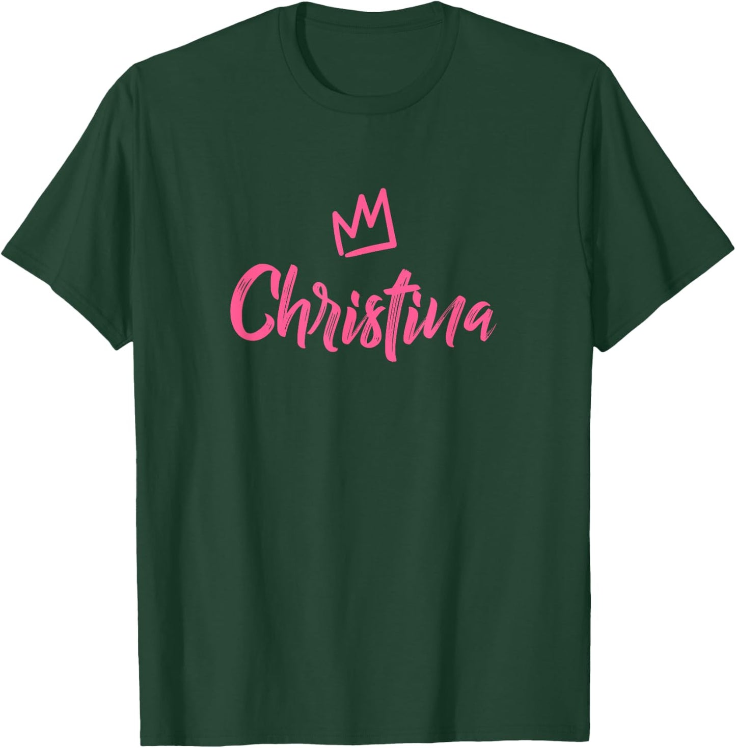 Christina the Queen / Pink Crown Called Christina T-Shirt - T-Shirt | Forest