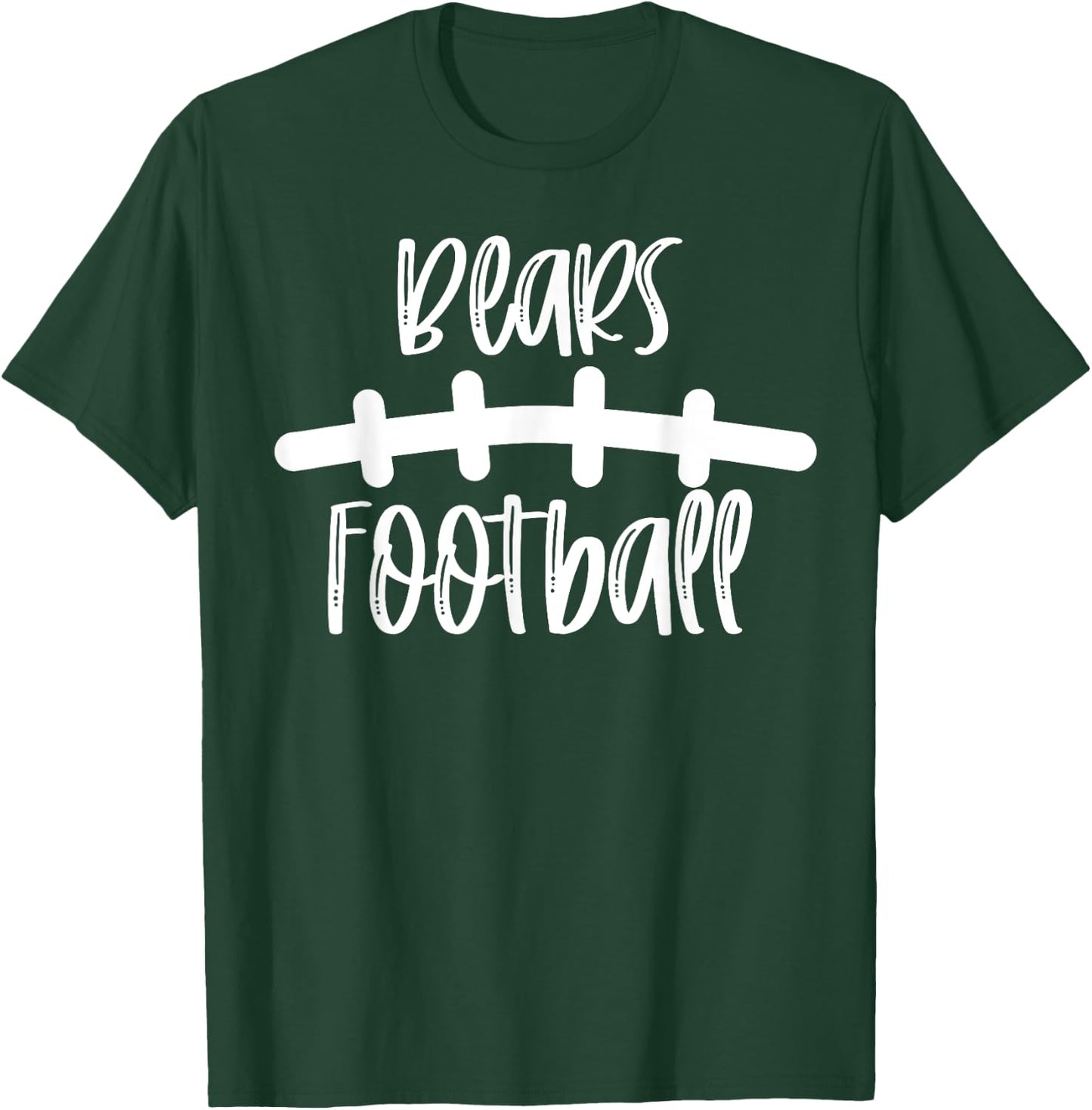 Bears Football School Spirit Team Mascot Game Night T-Shirt - T-Shirt | Forest