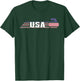 USA Team Curling Rock Jersey - Vintage Winter Sports Lovers T-Shirt - T-Shirt | Forest