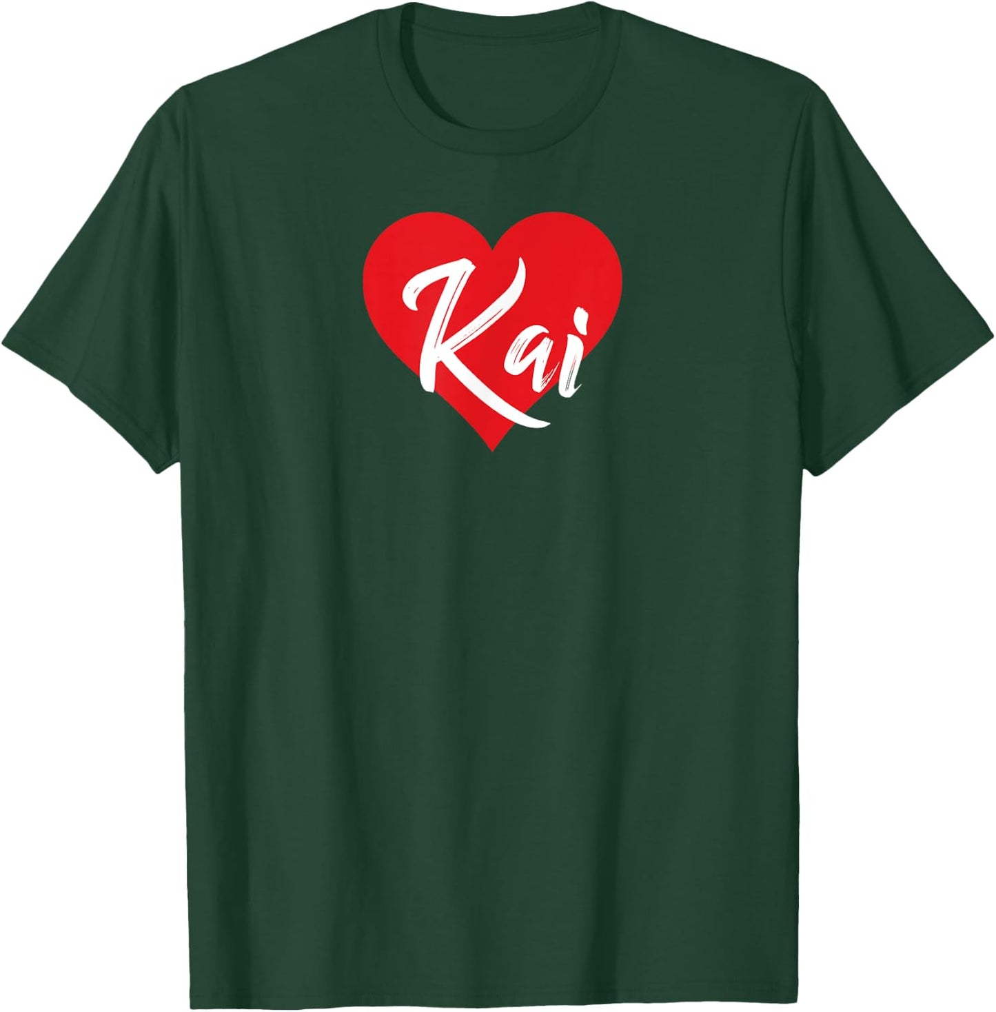 I Love Kai First Name I Heart Named T-Shirt - T-Shirt | Forest