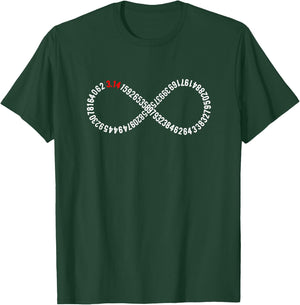 Infinity Digits of Pi Day Gift Math Teacher Women T-Shirt - T-Shirt | Forest