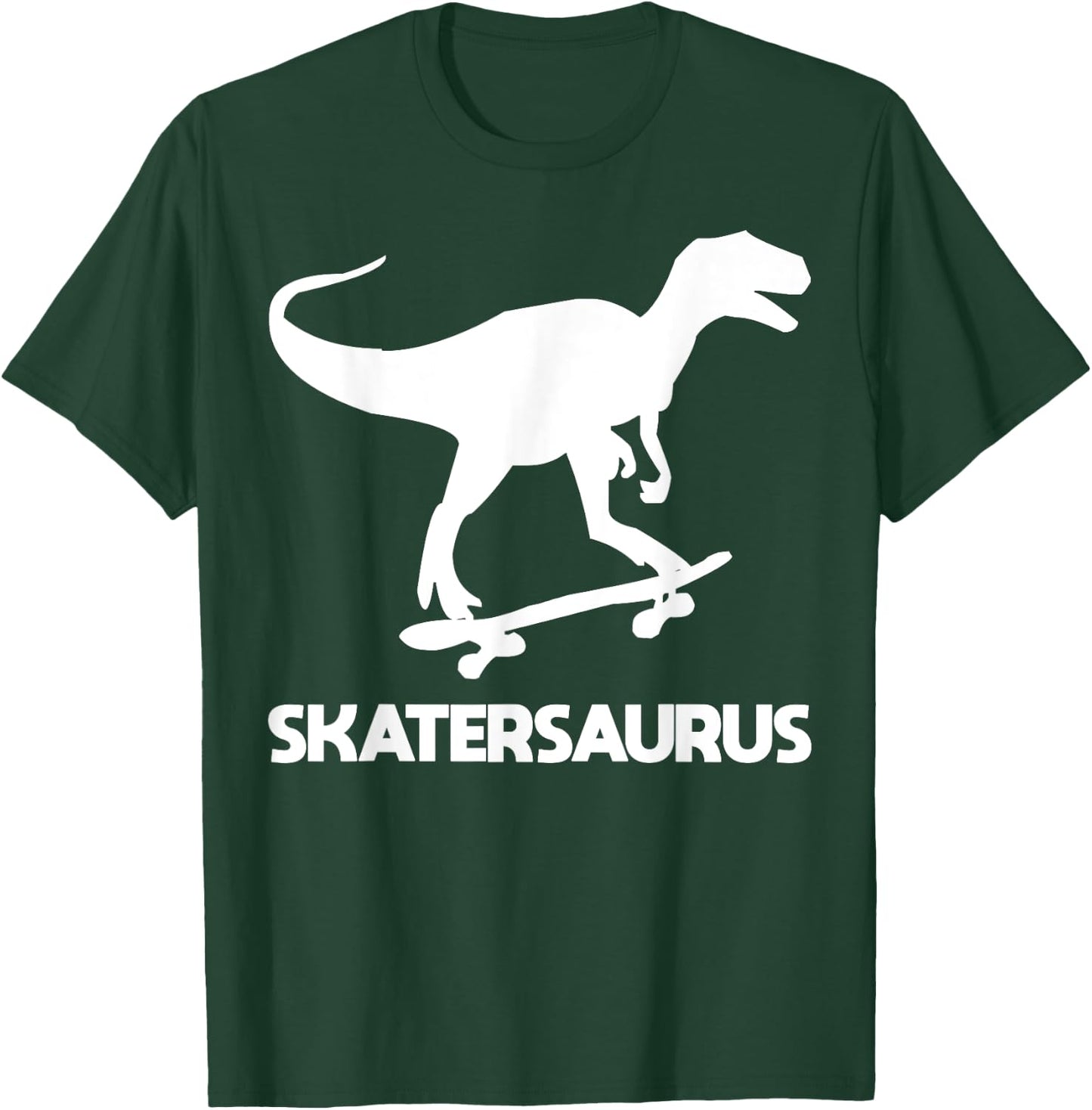 Dinosaurs Skate On Skateboard Shirt Skateboarding T-Rex T-Shirt - T-Shirt | Forest