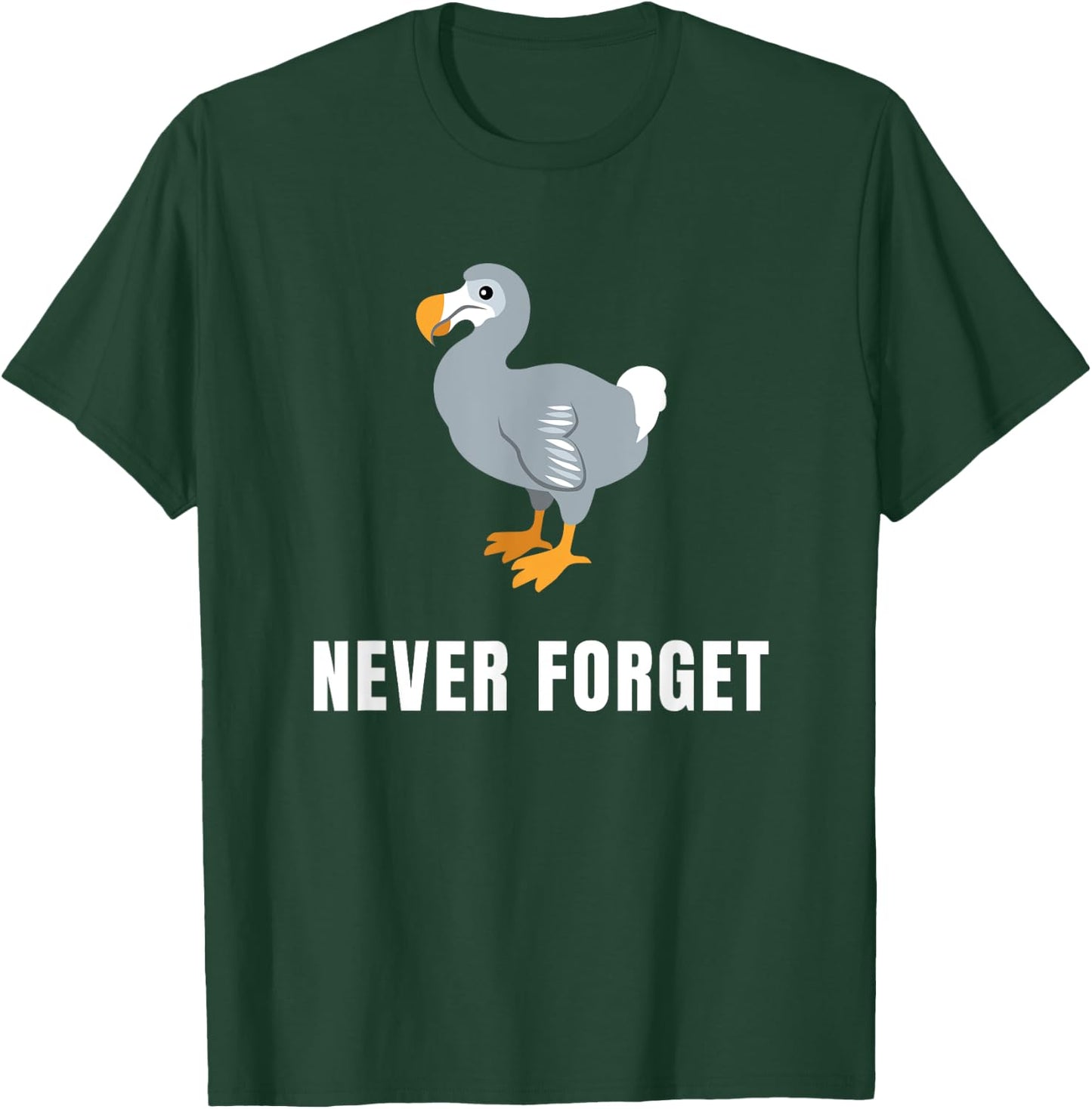 Never Forget The Dodo Funny Extinct Animal T-Shirt - T-Shirt | Forest