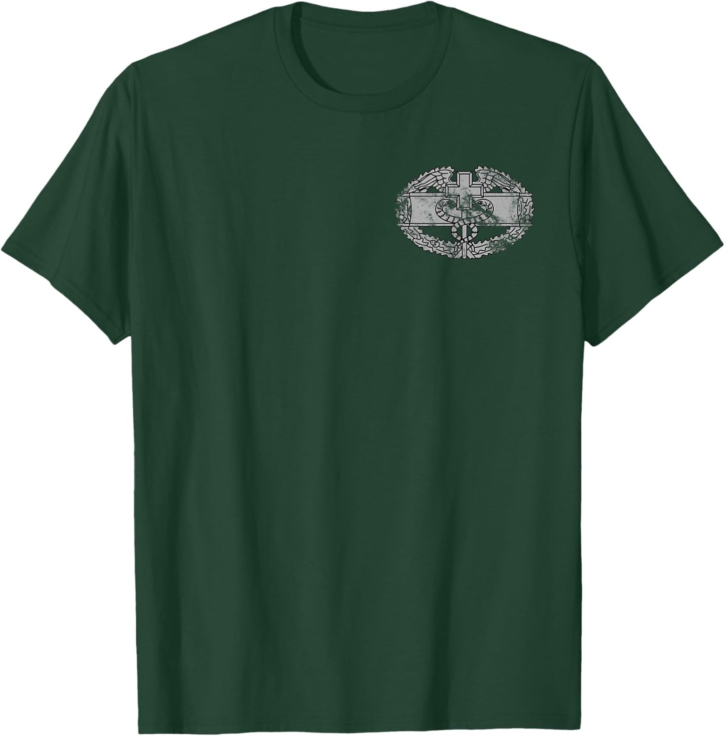 US Army Combat Medical Badge (CMB) - 68W Distressed Vintage T-Shirt - T-Shirt | Forest