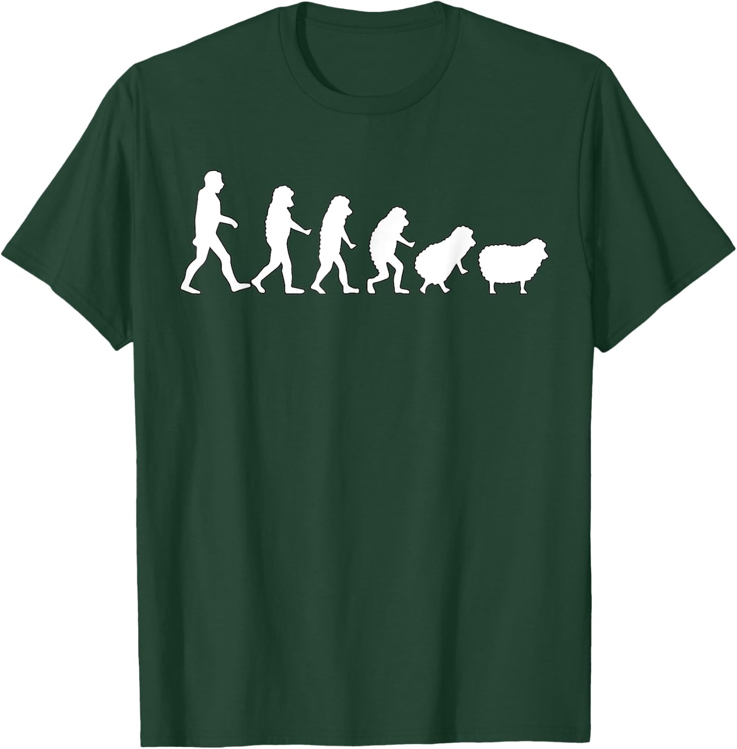 Sheeple Evolution Of human to sheep wake up sheeple T-Shirt - T-Shirt | Forest