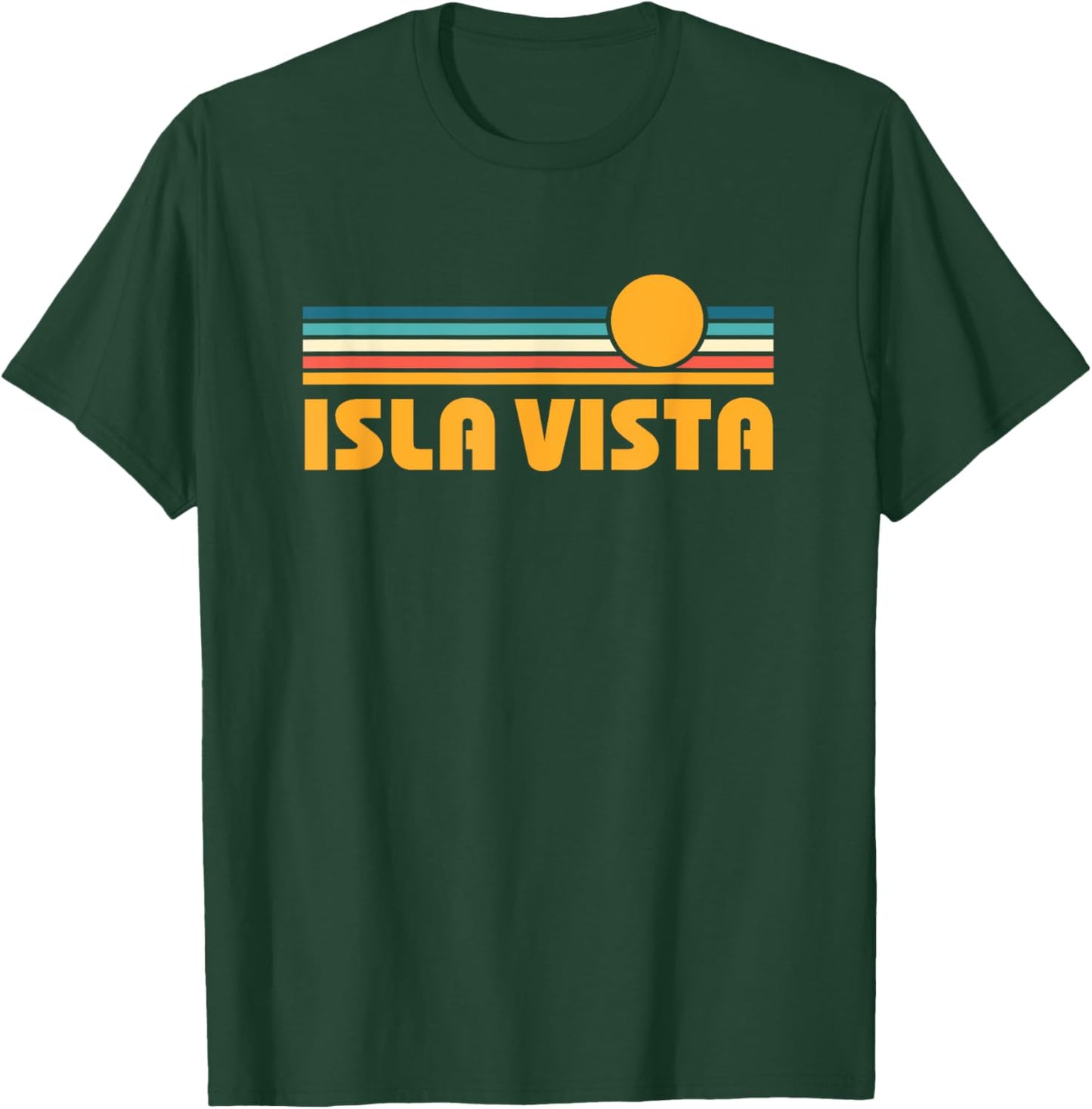 Isla Vista California Retro Vintage Sunset T-Shirt - T-Shirt | Forest