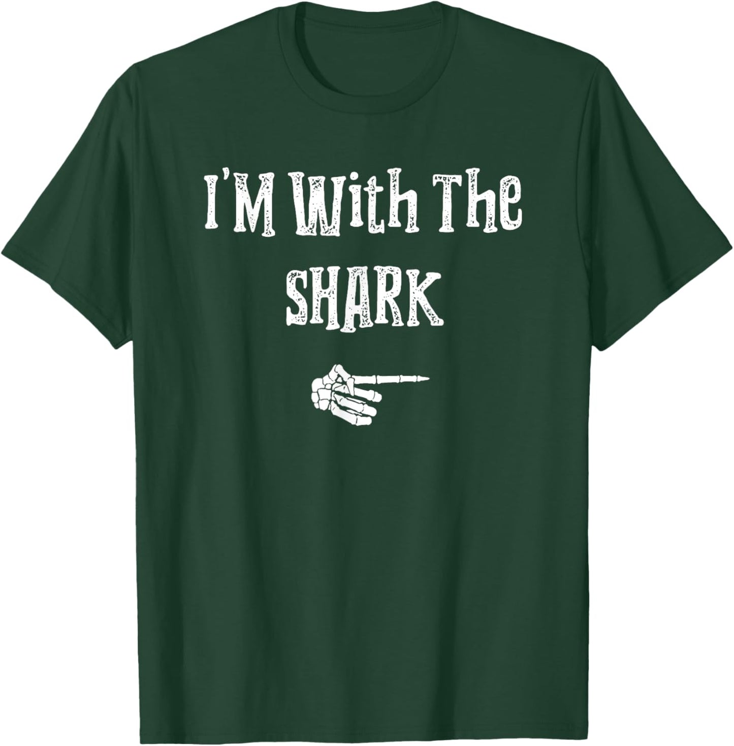 I'm With Shark Halloween Costume Funny Couples Matching T-Shirt - T-Shirt | Forest
