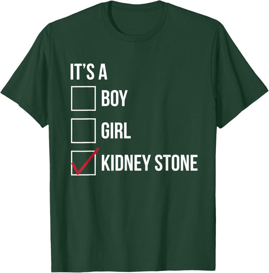 Kidney Stone Funny Checklist T-Shirt - T-Shirt | Forest