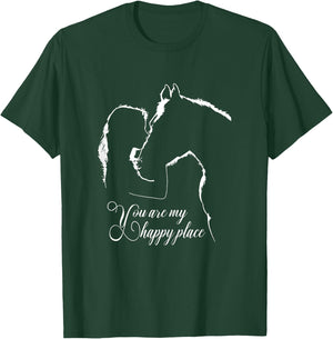 You are my happy place - Horses Lovers T-Shirt - T-Shirt | Forest