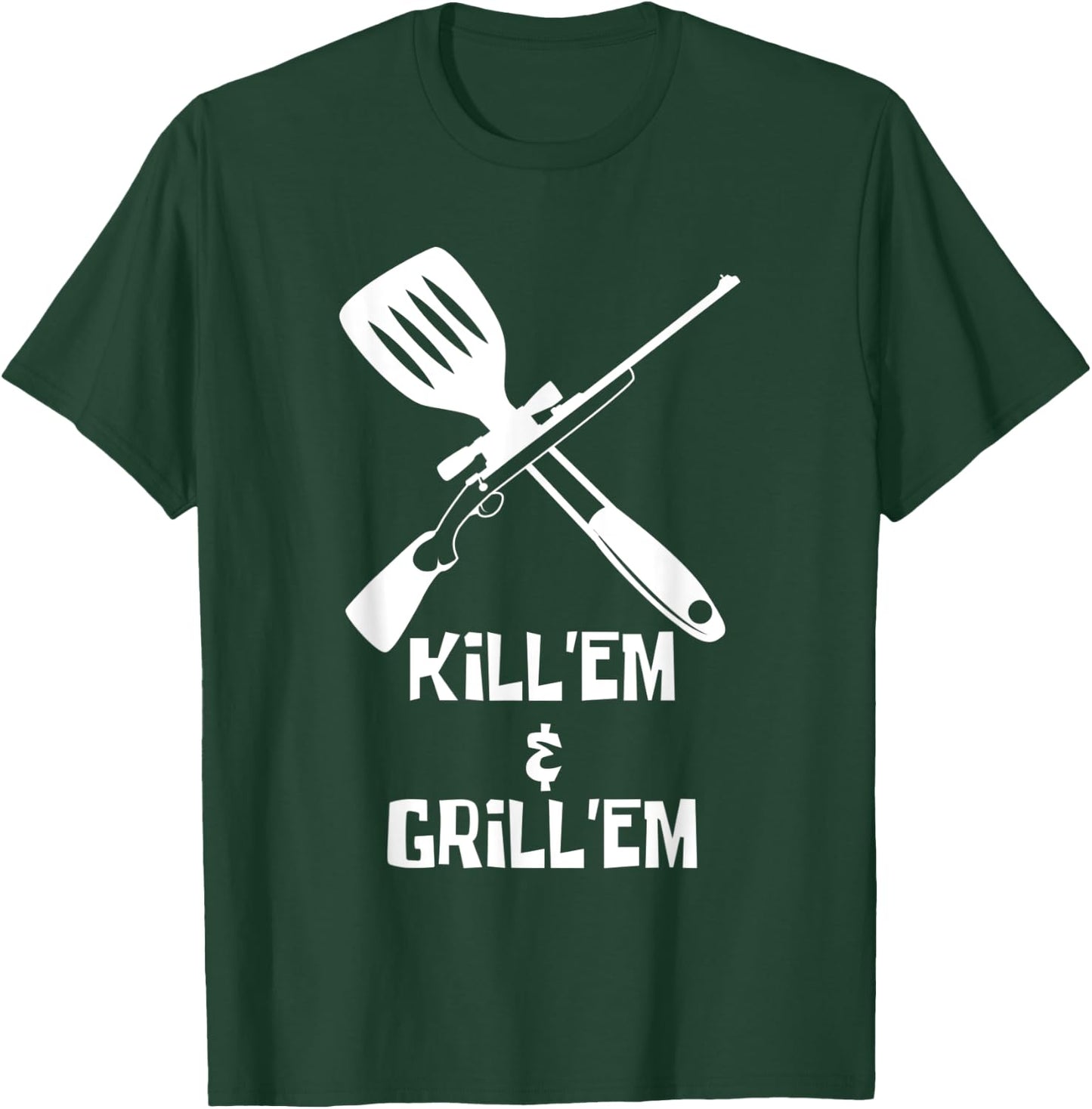 Kill Em Animal Hunter T-Shirt - T-Shirt | Forest