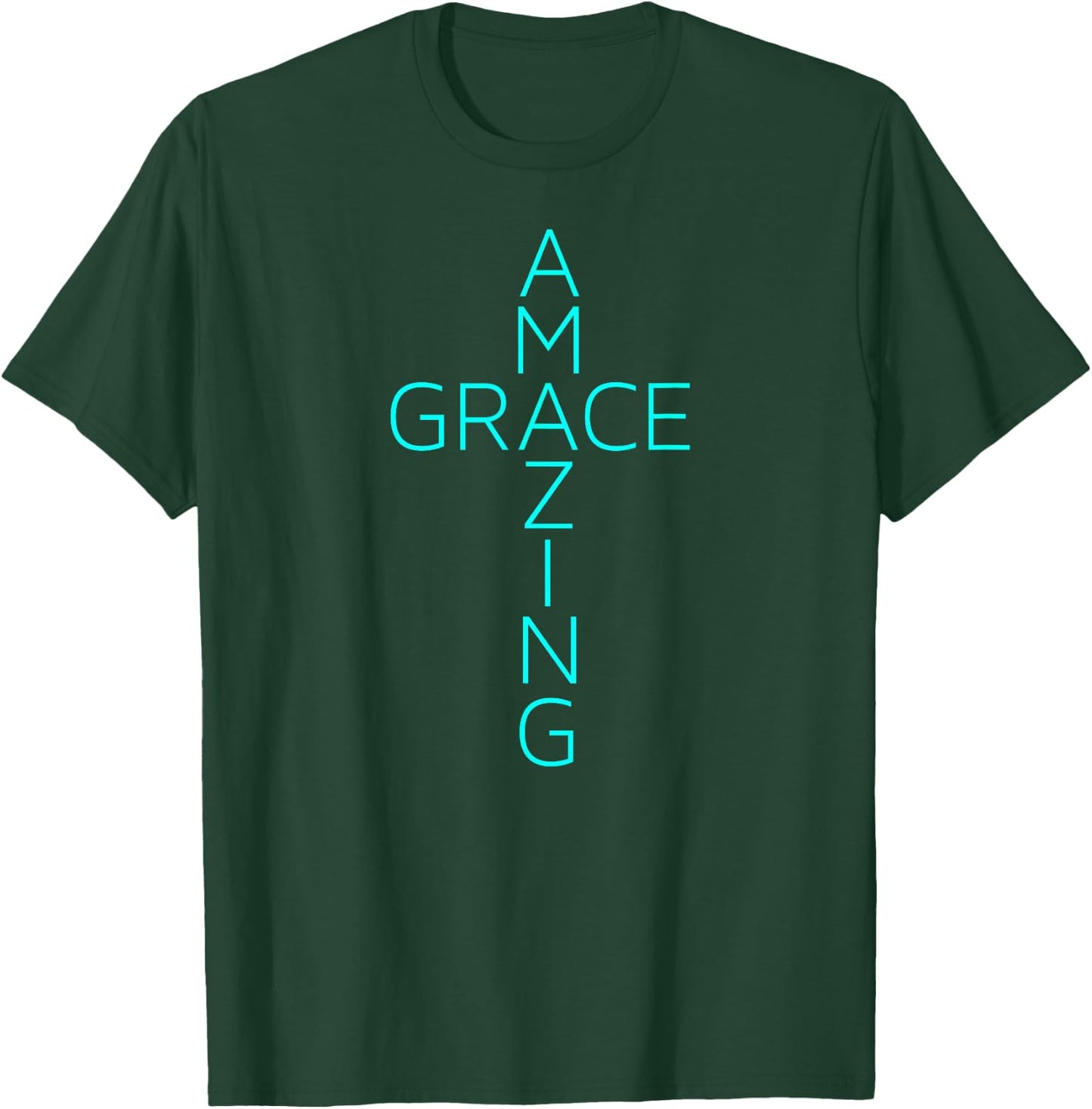 Amazing Grace Cross Gods Grace & Mercy T Shirt T-Shirt - T-Shirt | Forest