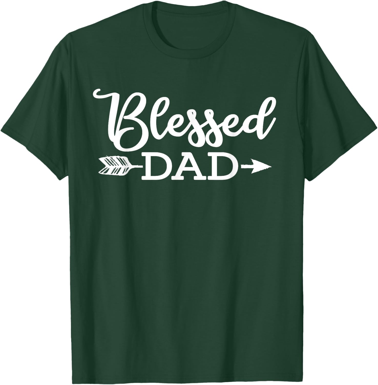 Blessed Dad Religious Jesus Christian Faith Church Papa Gift T-Shirt - T-Shirt | Forest