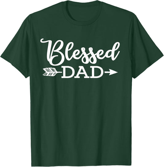 Blessed Dad Religious Jesus Christian Faith Church Papa Gift T-Shirt - T-Shirt | Forest
